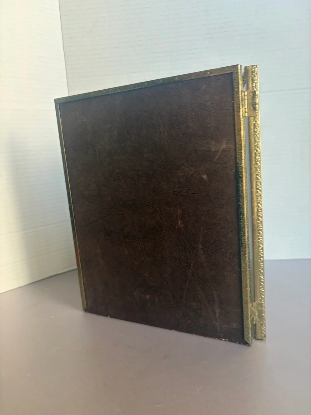 Vintage Double Hinged Picture Frame in Gold
